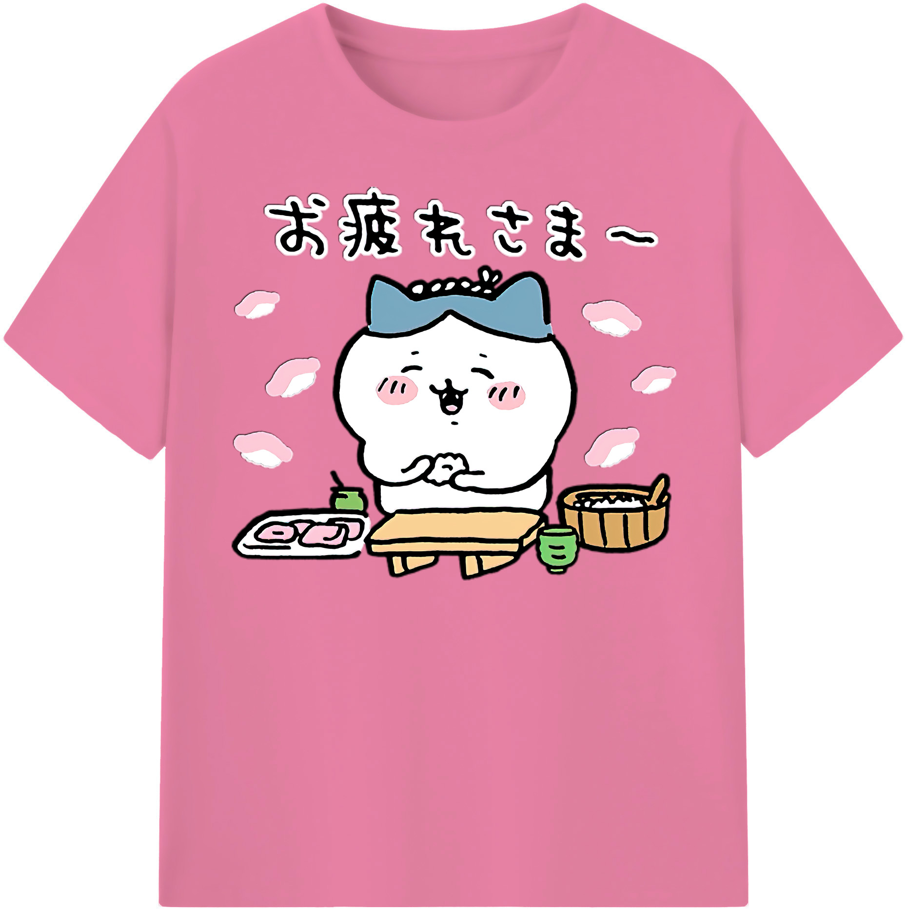 （画像用） ちいかわ ハチワレ Chii-kawa hachiware 綿100％半袖Tシャツ（フロントプリント）
